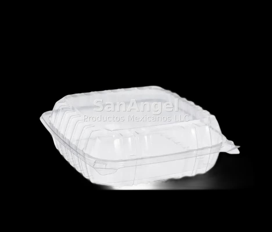 Charola Transparente 9x9 Liso - Ristra 100 Pz