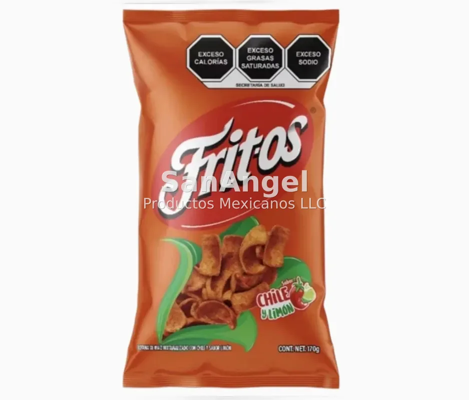 Fritos Chile y Limon 170g GDE - Caja 20 pzs ( 98 Cajas por pallet)