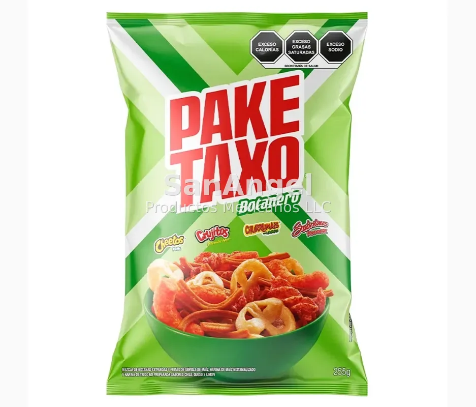 Paketaxo Botanero Verde 270g Familiar - Caja 12 pzs (49 Cajas por pallet)
