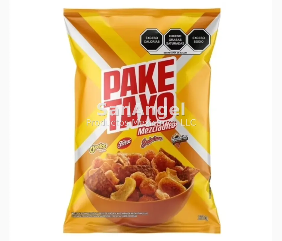 Paketaxo Mezcladito Amarillo 265g Familiar - Caja 12 pzs (49 Cajas por pallet)