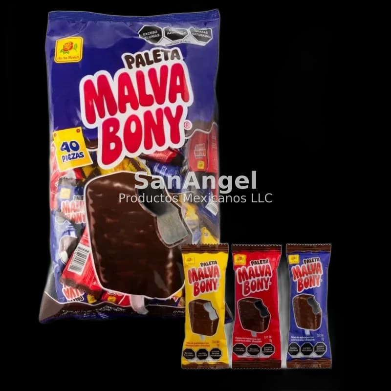 Paleta Malva Bony Chocolate 40pz
