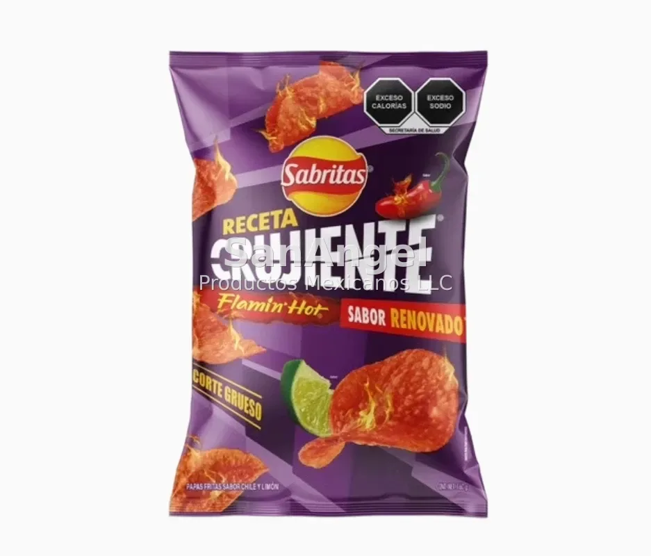 Papa Crujiente Flaming Hot 100g GDE - Caja 30 pzs (49 Cajas por pallet)