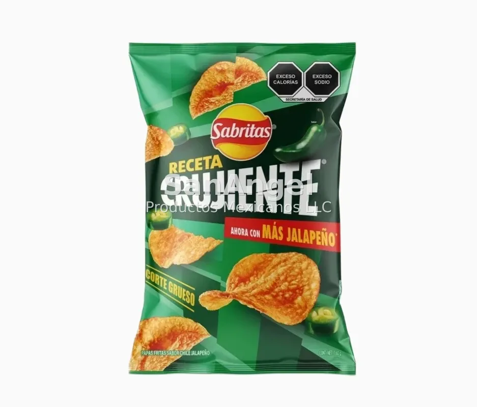 Papa Crujiente Jalapeño 160g GDE - Caja 18 pzs (49 Cajas por pallet)