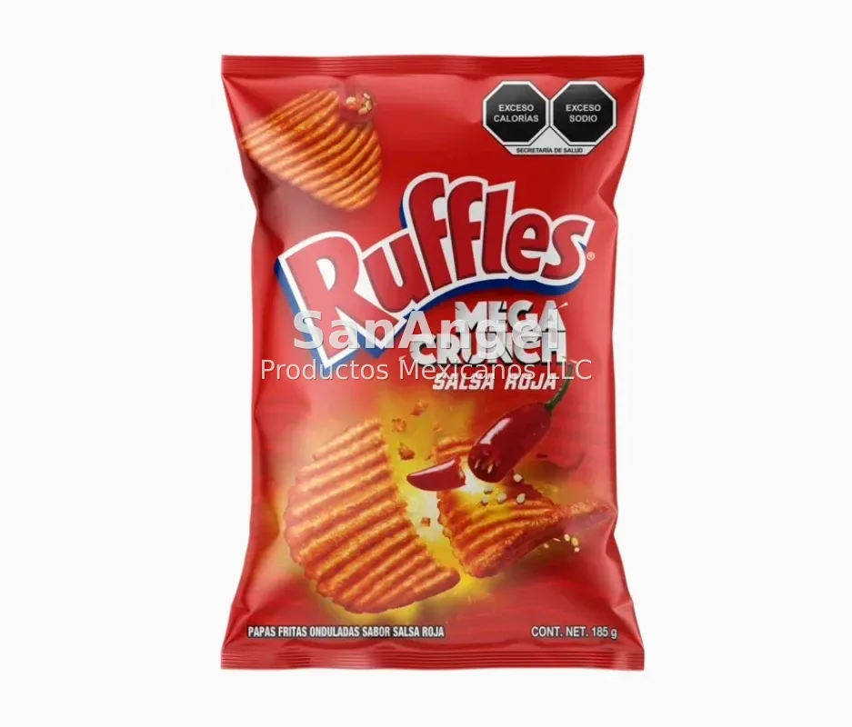 Ruffles Mega Crunch Red 185g Large - Box of 20 pieces (49 boxes per pallet)
