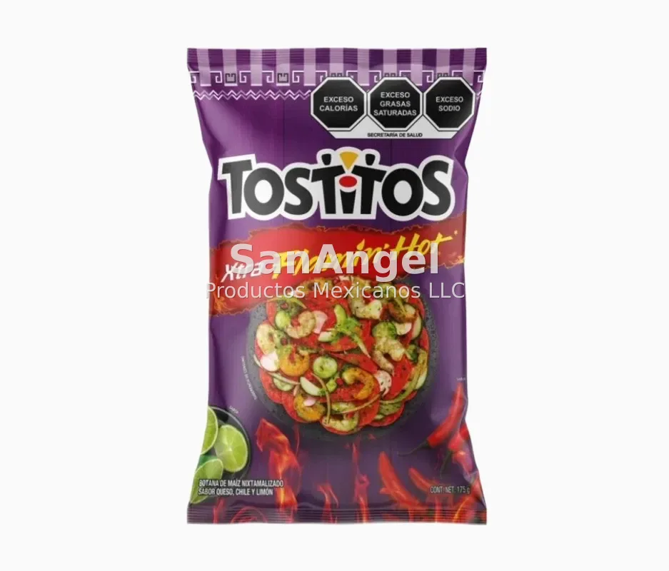 Tostitos Flaming Hot 175g GDE - Caja 22 pzs (63 Cajas por pallet)